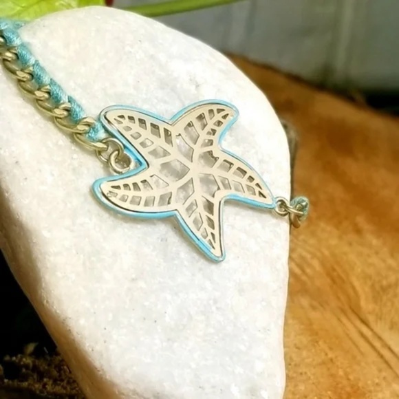 Metal Starfish Link and Corded bracelet - Picture 4 of 9